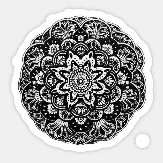 Peace Mandala Sticker by Luke Gray